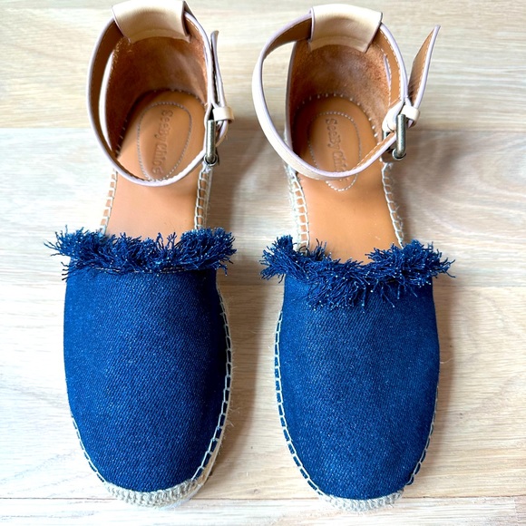 See By Chloe Glyn Flat Espadrille in Denim SZ 39 - Picture 1 of 10